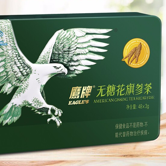 HAWKS 鷹牌 無糖花旗參茶保健產(chǎn)品包裝創(chuàng)意設(shè)計欣賞(圖5)